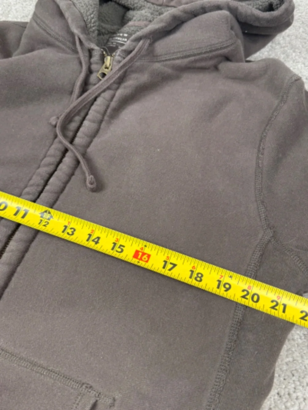 J. Crew Outwear Fleece Zip Up Hoodie Sweatshirt Grey Men's Large